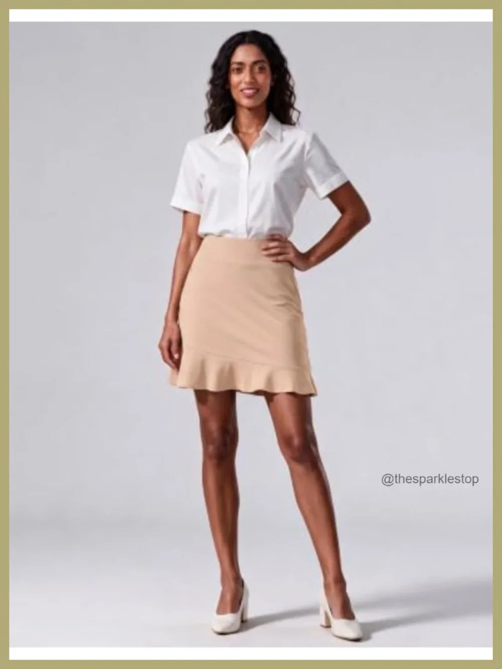 Women's Golf Skort with 6 Pockets, Ruffle Hem, UPF 50+, 4-Way Stretch